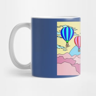 Retro Hot Air Balloons Balloon Ride Mug